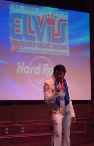 Me performing at the Hard Rock Elvis competition Aug 2012 in Memphis
