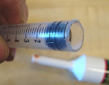 modified 6 cc syringe
