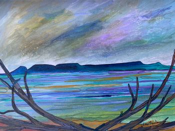 Sold Sleeiping /Giant Lake Superior 8”x10” acrylic on canvas sold

