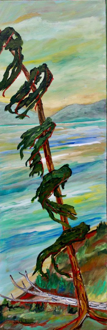 Sold...White Pine/Katherine Cove...Sold....12"x36" acrylic on canvas...
