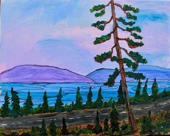 New..."Alona Bay/Lake Superior"...8''x10'' acrylic on canvas...$95.00
