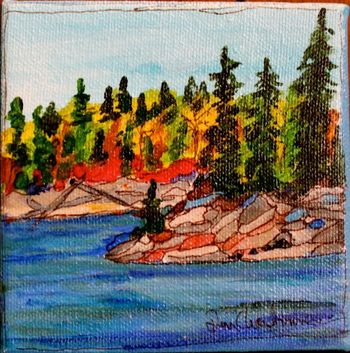 Title: "Driftwood Beach"...Located on the south side of the mouth of the Michipicoten River Lake Superior...remote yet accessible by road and water...Sold
