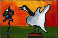 Title: "Wawa Goose" Mosaic Art Card Series.