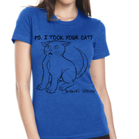 PS. I Took Your Cat Womens - Blue