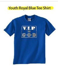 NEW!  "V.I.P." Youth Blue Tee
