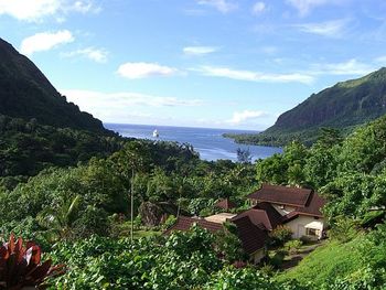 This is the "One Particular Harbour" Jimmy wrote about: Opunohu Bay Moorea
