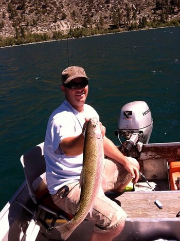 My son, Daron and his latest trophy fish! June Lake August 2011
