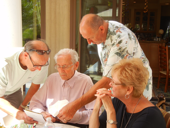 Brother Rob, Sister Renate, and me with Dad on his 89th and last Birthday. I miss you pop.
