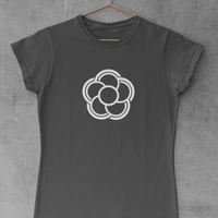 T-shirt (girl) "Blume" - grau