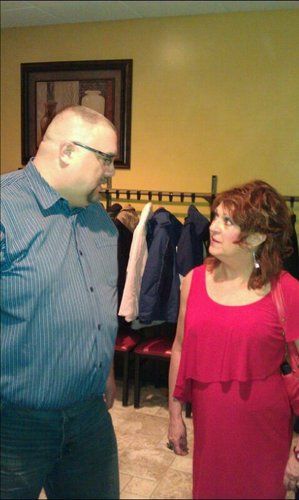 LOVE'S JOURNEY: Our pastor and friend Jay Frey, talking to Carol.
