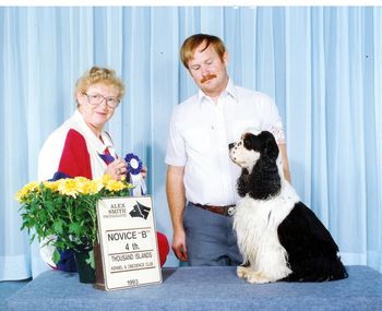 Champion Misty Vue Ga Beau of Darjun CDX Cn CD AD "Beau Dog" was my first real performance dog. He earned titles in breed, obedience and agility in a time when there were very few trials to go to. Photo by Alex Smith Photography
