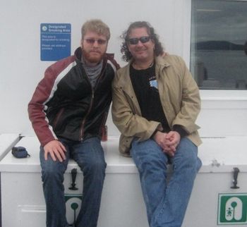 On the ferry home with one of my best brothers and most amazing drummers, Charles Hart.
