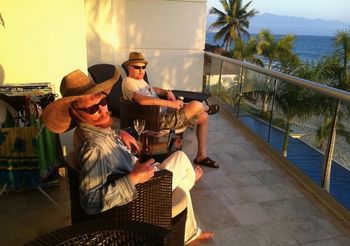 Havin' a cerveza with my brother, Chris before our siesta in Mexico.
