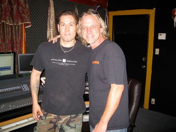 Joe with Mike Hanson (Hurricane Drummer)
