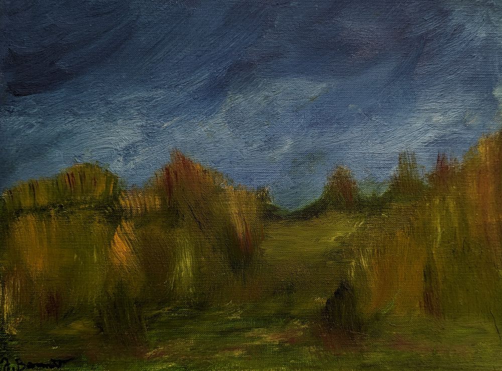 A Path in the Meadow - 9 x 12 Oil on Canvas Paper - 2023