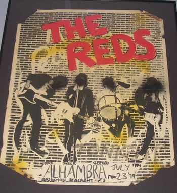 The Reds, gig poster for the Alhambra, Brighton 1979.
