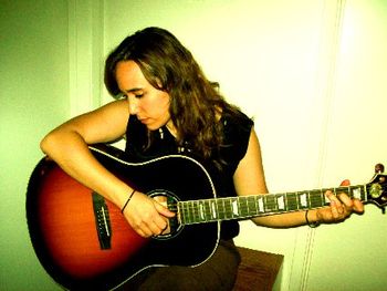 Kristina playing Dean Guitar
