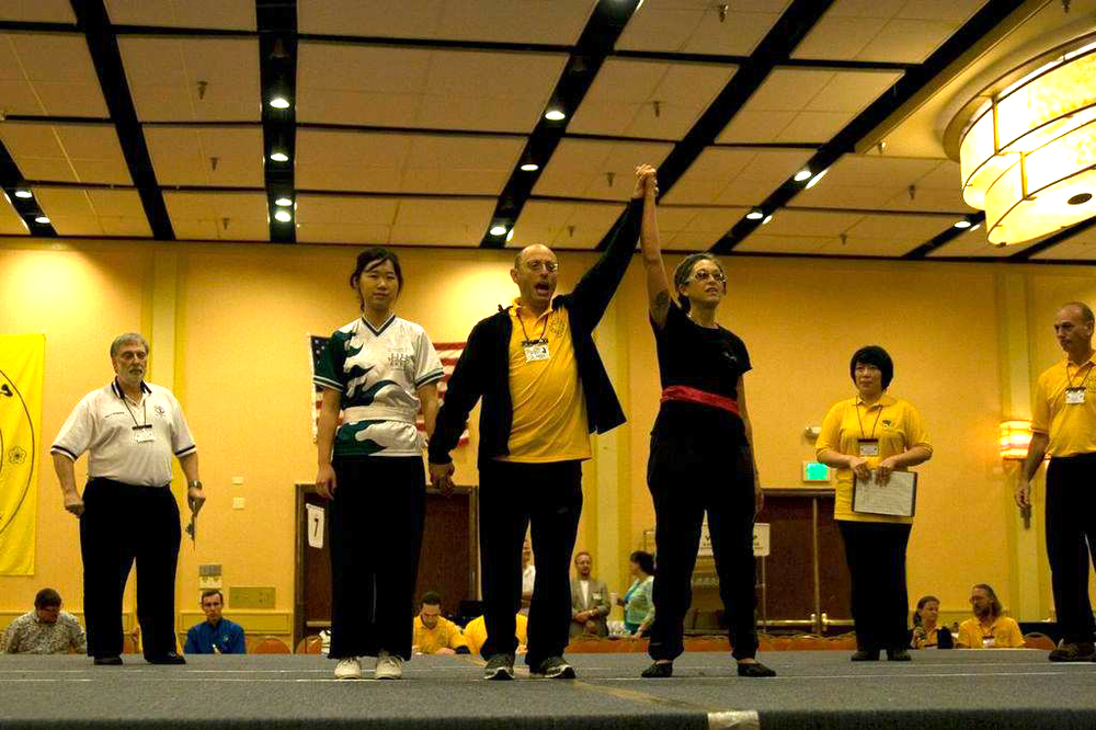 Winning tui shou match, 2009 USKSF International Tournament. Photo by Elizabeth Crefin