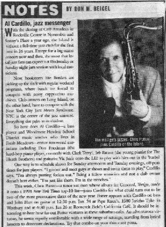 Long Island Voice Article 1999
