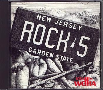 "New Jersey Rock 5" charity CD from WDHA-FM, circa 1987. Featuring Carolyne's song "Pretty Dancer." Cover artwork by Eileen Ciavarella.