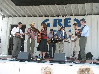 Julie Lee and The New England Bluegrass Band opening up the 2006 Grey Fox Bluegrass Festival..
