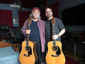 with David Crosby and his 1969 Martin D45s - Flux Studios NYC
