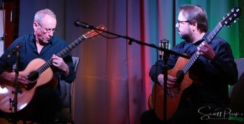 Photo by Scott Ptak...with Will Ackerman at Artisan Guitar Festival.
