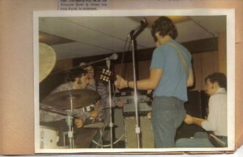 Joe Parisi(dms), Bob Buco (rhythm gtr),Bob Angell and A. Lanni (bs) in September 1971. Vintage goodness here. (Photo by Marilyn Angell)
