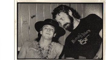 Backstage with Stevie Ray Vaughan c. 1983. Pride 'n' Joy......
