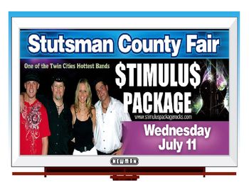 Billboard for Stutsman County Fair in Jamestown, ND July 11, 2012
