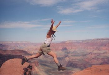 Delene takes a leap of faith at the Grand Canyon
