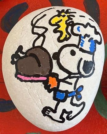 Rock Painting Snoopy
