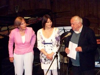 CD-release "Hummingville", with my parents after the concert
