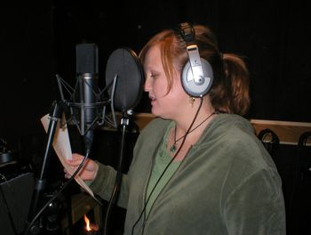 Lisa Clawson recording "Scarborough Fair"
