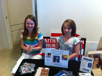 My girls Lexie & Bethany, taking care of my product table.
