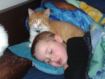 Cameron and his cat Bruce
