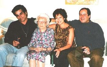Me, Grandma (100yrs old!!), my sis Joyce, & and my bro Mike...hope I got Grandma's genes!!
