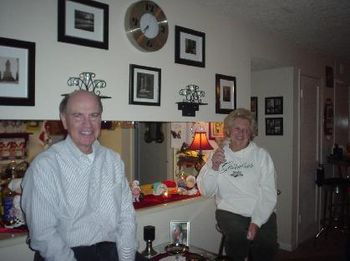 James & Mary Baird, hanging at my pad, drinking my martinis!-Great friends and long time fans! <a href=http://eddiemugavero.com/music-73.html>Joined At The Hip</a> was written for them!
