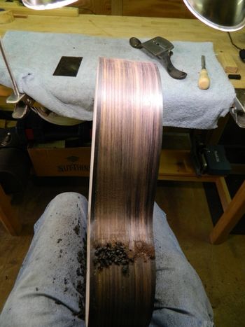 Scraping the sides and bindings level
