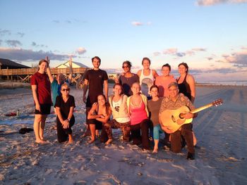 I used to play guitar for yoga sessions at Folly Beach
