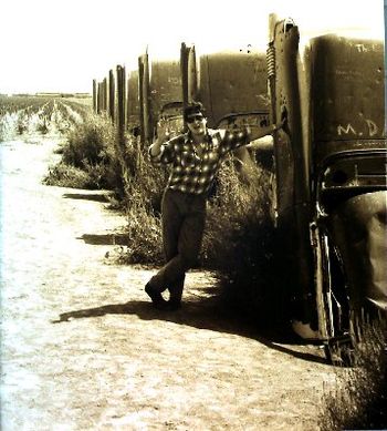 Cadillac Ranch , outside Amarillo Texas , 1985
