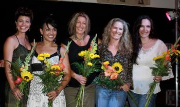 Remarkable Women of Taos (Music Festival) - Katie Palmier, Mina Tank, Carol Morgan-Eagle, Kim Trieber, Jennifer Peterson - Photo by Susan Dilger

