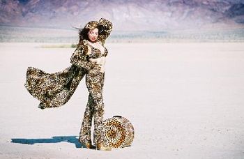 Bethany modeling her Shania Twain look during a recent promotional photo shoot in the Mohave Desert near Death Valley CA.  (Photography Jim Whirlow 2004; Wardrobe and Make-up Bethany Owen; Deanna and
