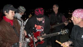 The Band Freezing in Dalat! (Palace Hotel, New Years Day, 2008) (photo by Dr. Jim "Birthday Boy" Echle)
