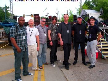 Crazy Face - soundcheck at the Chattanooga Riverbend festival - Jeremy, Jeffrey, Matt, Dave, David K., RP, Admo
