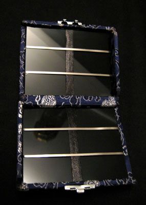 The inside of the Blue Dragon reed case for 6 reeds
