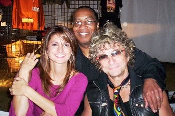 Felix with "(Vehicle,Theme From Rocky) Grammy Award Winning Singer/Songwriter/Guitarist/Keyboardist"- Jim Peterik and "Sexy Soulful Songtress/Composer"- Lisa McClowry
