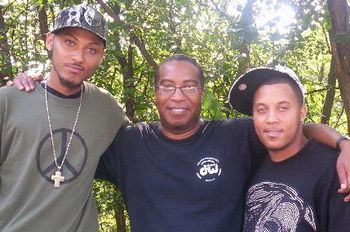 Felix with his sons,Rappers/Producers-FEE and Young Nito.
