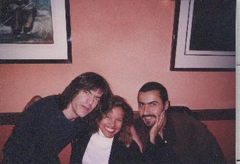 Marco Tulio and his wife Vilma, with guitarist Mike Stern (Hollywood, CA - 1998)
