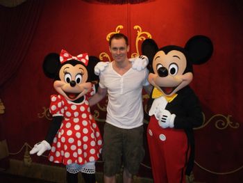 Minnie Mouse, Keith Collins and Mickey Mouse In Orlando, FL at Walt Disney World
